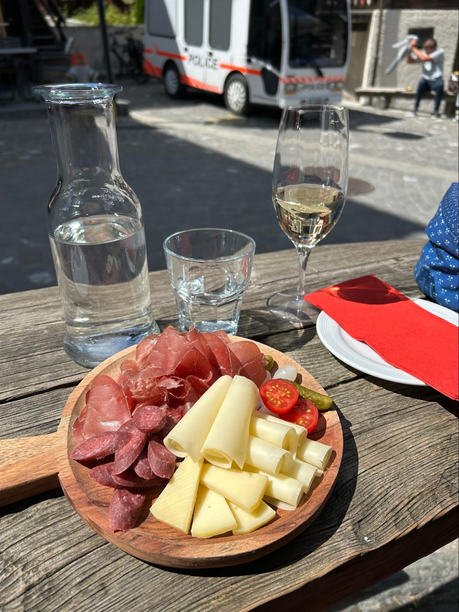 Charcuterie and wine